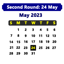 SAMF Challenge 1st round calender 25 May 2023