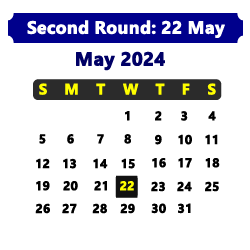 SAMF Challenge 1st round calender 22 May 2024