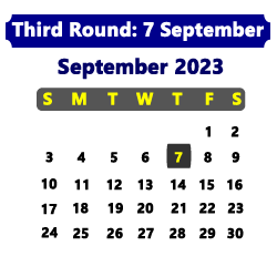 SAMF Challenge 3rd round calender 8 September 2023